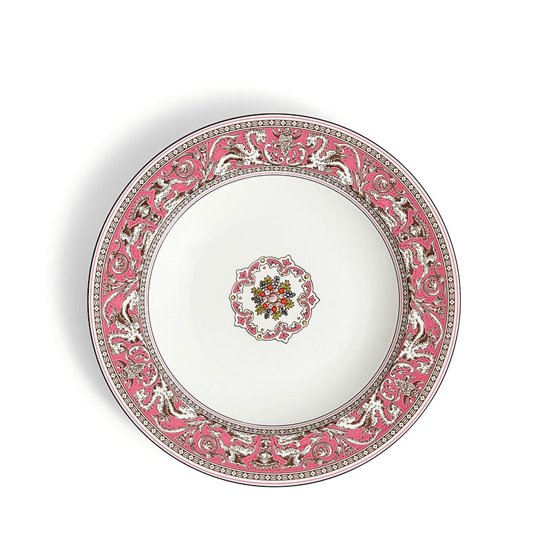 Florentine Rim Soup Bowl, D22.8cm, Fuchsia