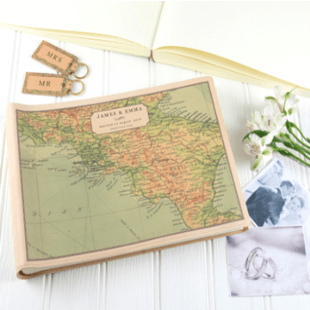 Personalised Map Photo Album, Large Landscape