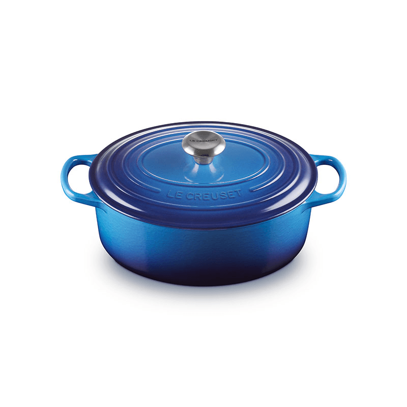 Signature Cast Iron Oval Casserole, 29cm, Azure