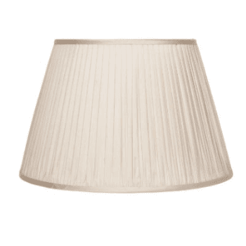 Image showing the Lampshade, Gathered Silk, Cream, 40cm product.