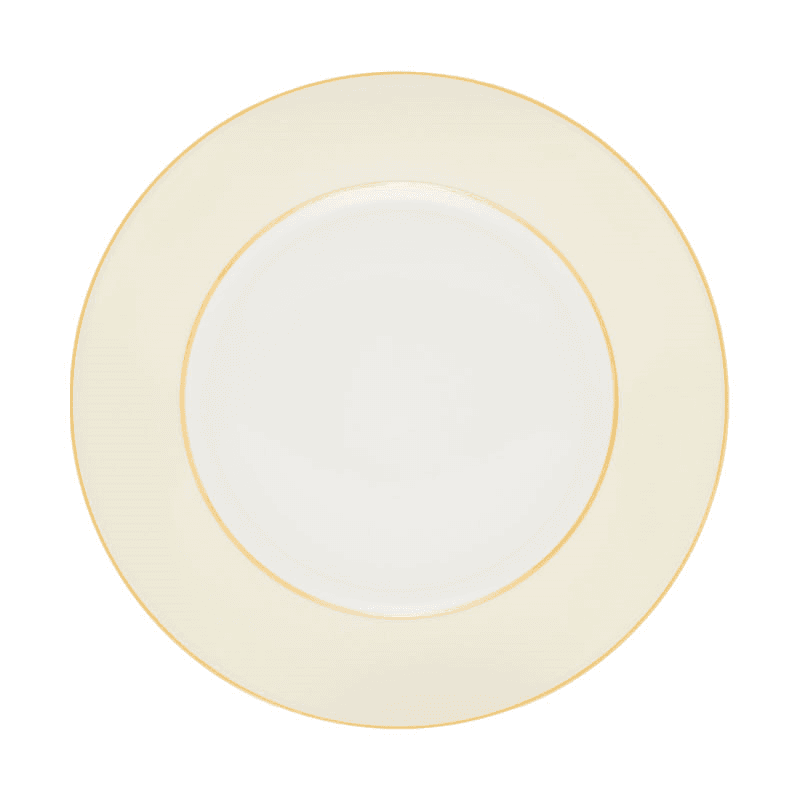 Sous Le Soleil Dinner Plate, D27.5cm, Matt Gold Classic Ivory