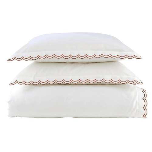 Image showing the Scallop Edge Duvet Set, King, Fire product.