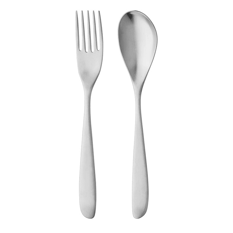 Spoon & Fork Serving Set, Olive Satin, Set of 2