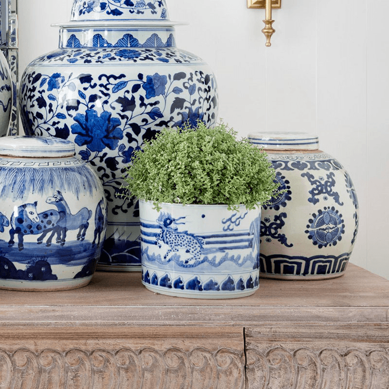 Daqing Planter, small, Blue