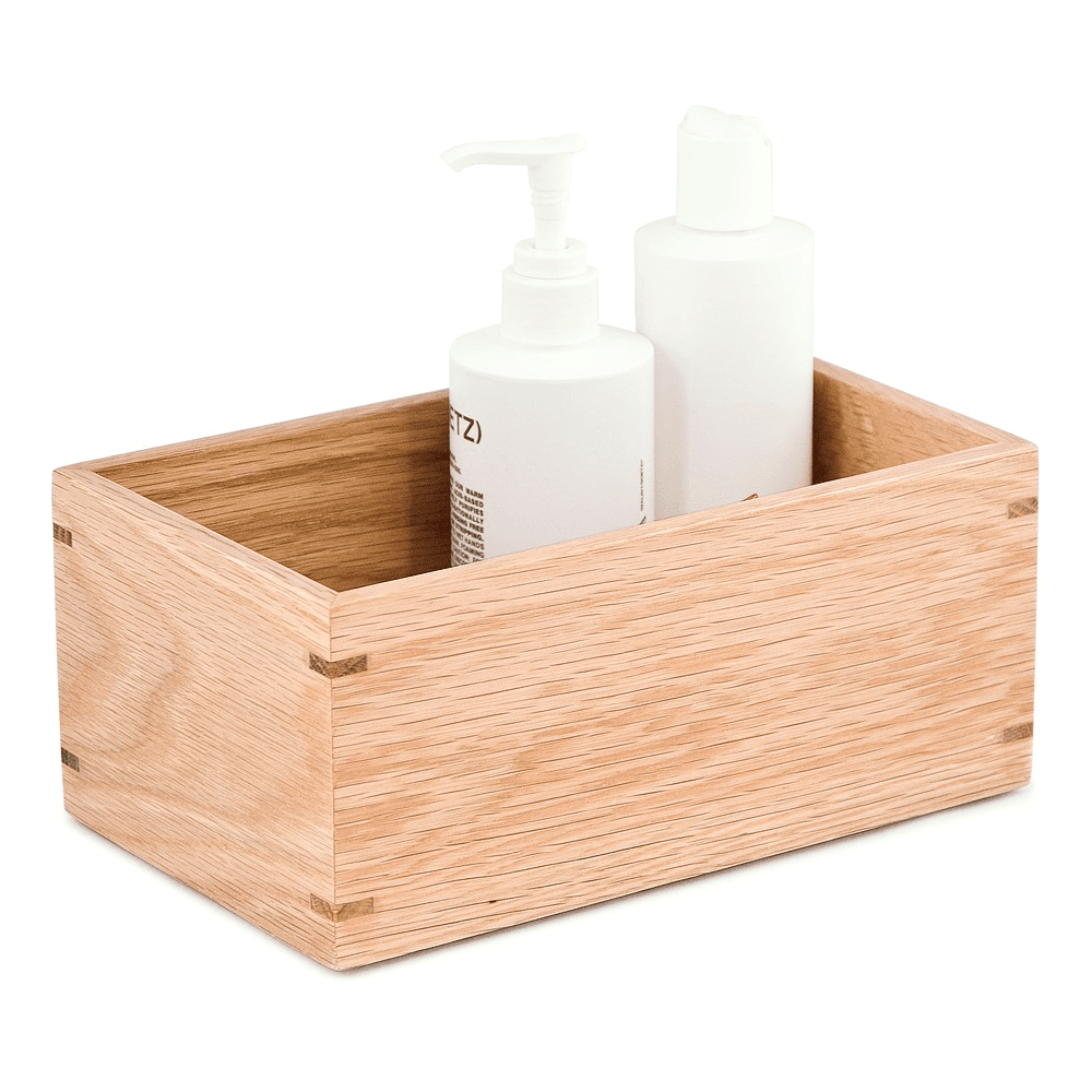 Mezza Storage box, H10 x W23 x D14cm, Oak