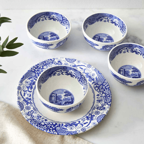 Image showing the Blue Italian Set of 4 Dip Bowls, D10cm, Blue product.