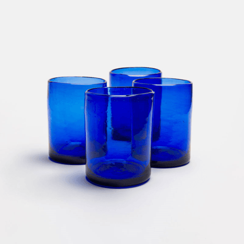 Image showing the Zomi Set of 4 Tumblers, H10.5cm, Dark Blue product.