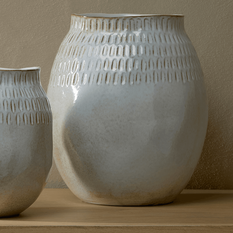 Anjuna Vase, H29.5cm, Reactive White