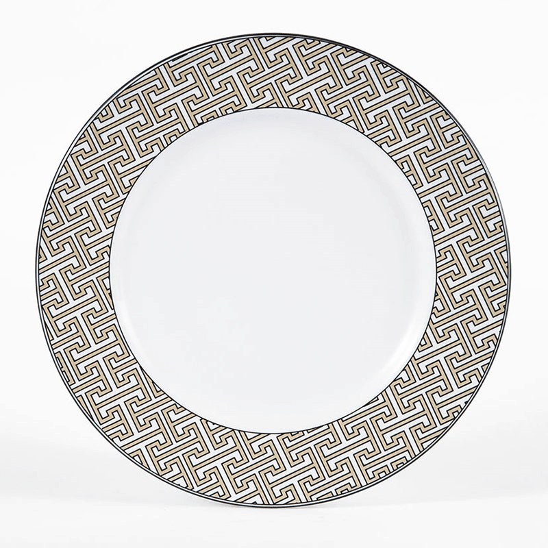 Maze Set of 2 Dinner Plate, D26cm, Truffle