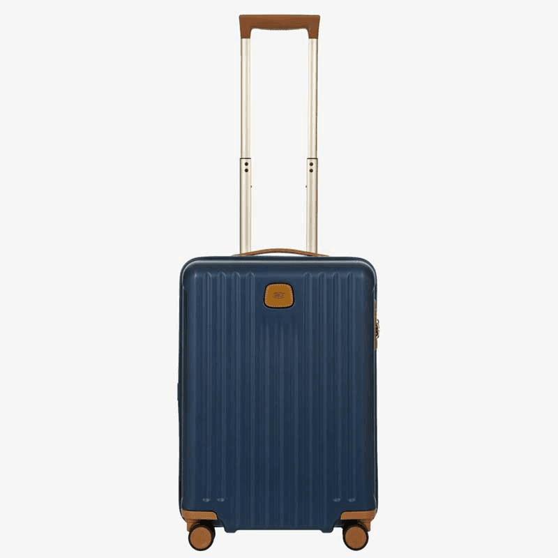 Capri Carry-On Suitcase with Front Pocket, H55x W23 X L40cm, Blue