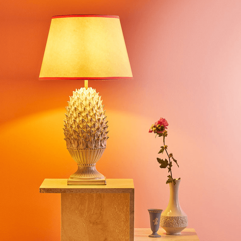 Charles Table Lamp, H42cm, Stone