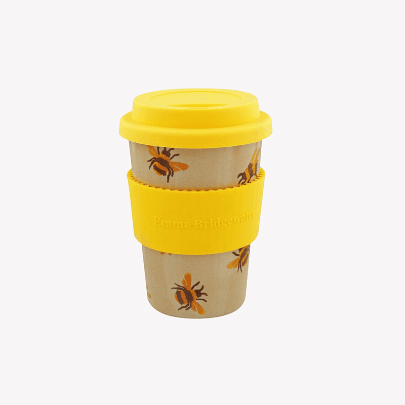 Bees Husk Travel Cup, 425ml, Yellow/Cream