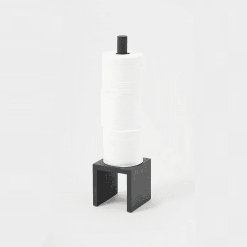 Image showing the Cosmos Toilet Roll Holder, H48.5cm, Dark Oak product.