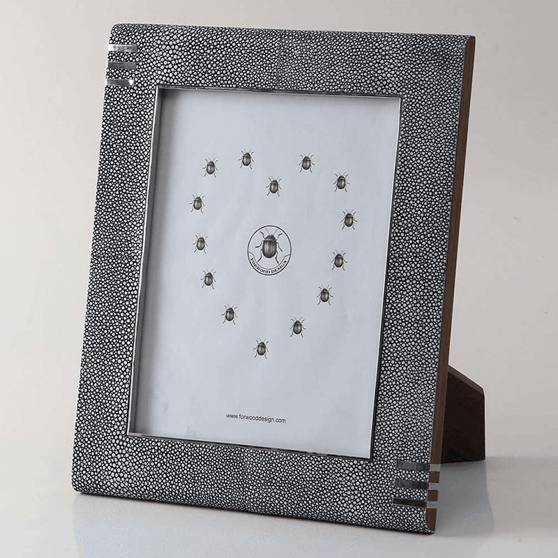 Chandler Photo  Frame, 10 x 8", Charcoal Shagreen