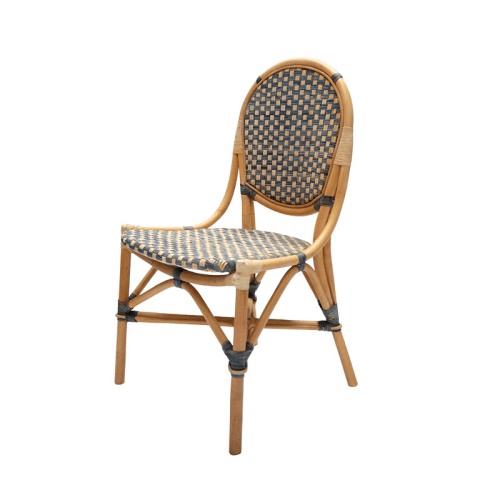 Image showing the Rattan Dining Chair, Blue product.