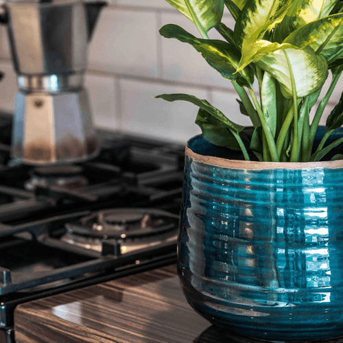 Image showing the Como Pot, D21cm, Turquoise product.
