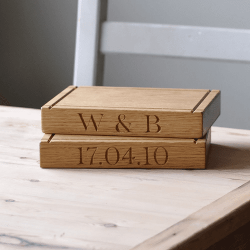 Image showing the Personalised small board, 23 x 16 x 3.5cm, Oak product.