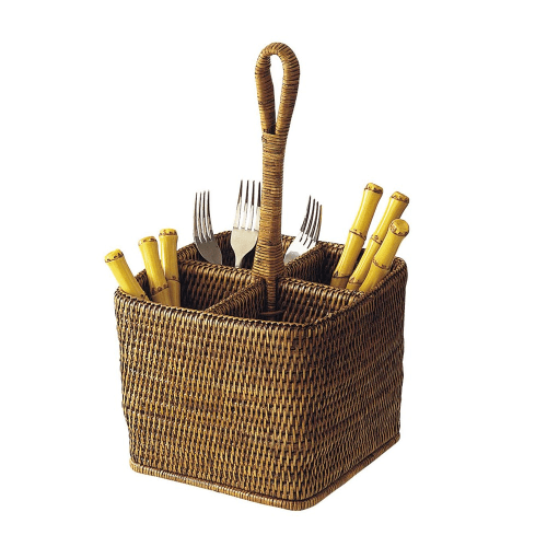 Image showing the Rattan Deep carry for cutlery, 35cm product.