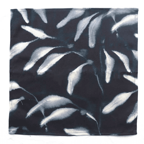 Image showing the Amongst Dark Set of 4 Organic Cotton Napkins, 45 x 40cm, Black Navy product.