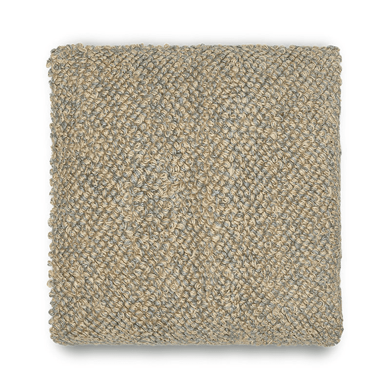 Paduna Cotton & Jute Cushion Cover, 50 x 50cm, Soft Blue & Brown