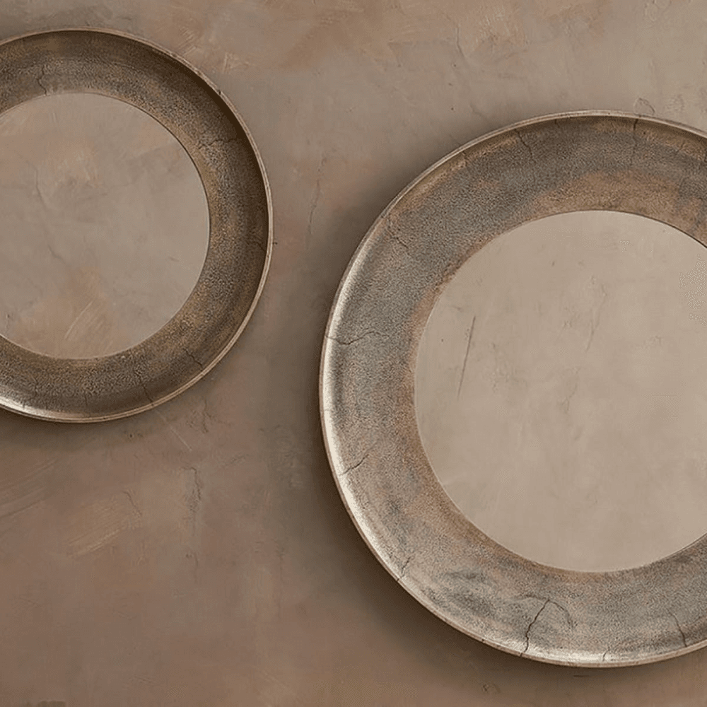 Yakira Small Mirror, H62 x W62 x D2cm, Metallic