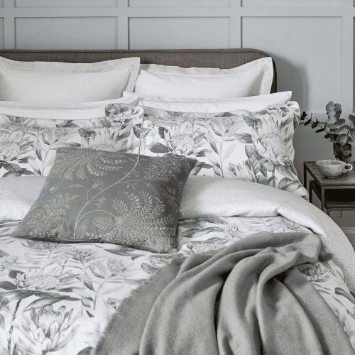 Image showing the King Protea Duvet Cover, Grey product.
