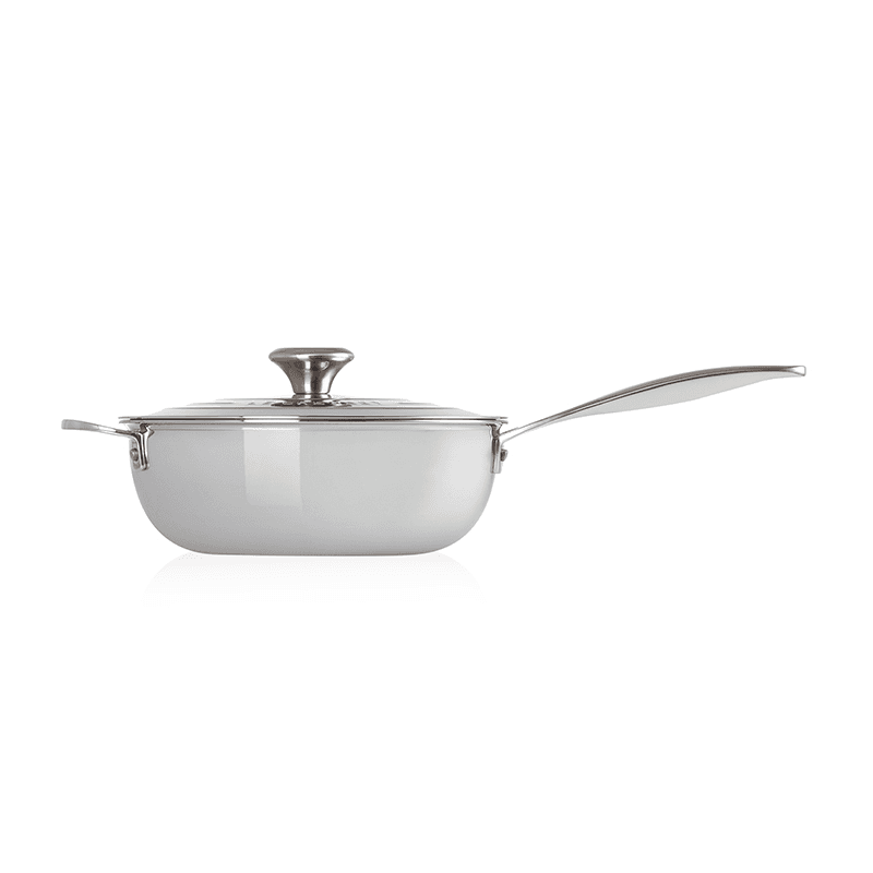 Signature Uncoated Chef's pan with lid, 24cm, Stainless Steel