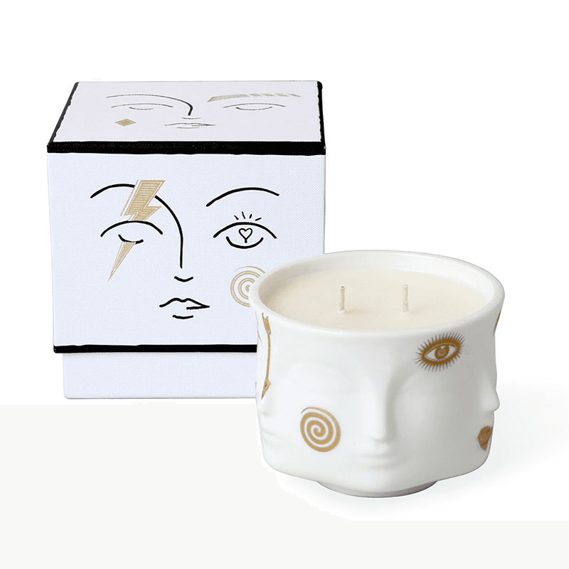 Gilded Muse Candle, White