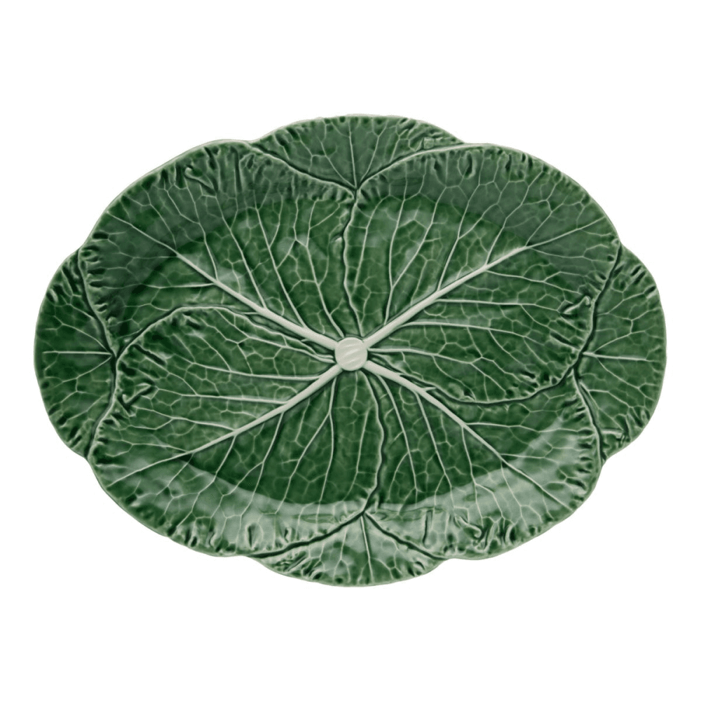 Cabbage Platter, 43 x 32 x 3cm, Green