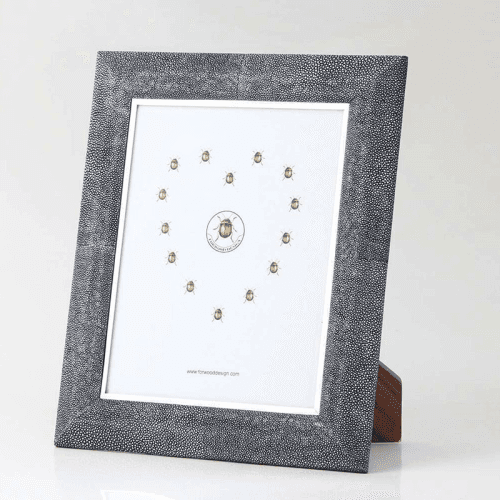 Image showing the Bella Photo  Frame, 10 x 8", Charcoal Shagreen product.
