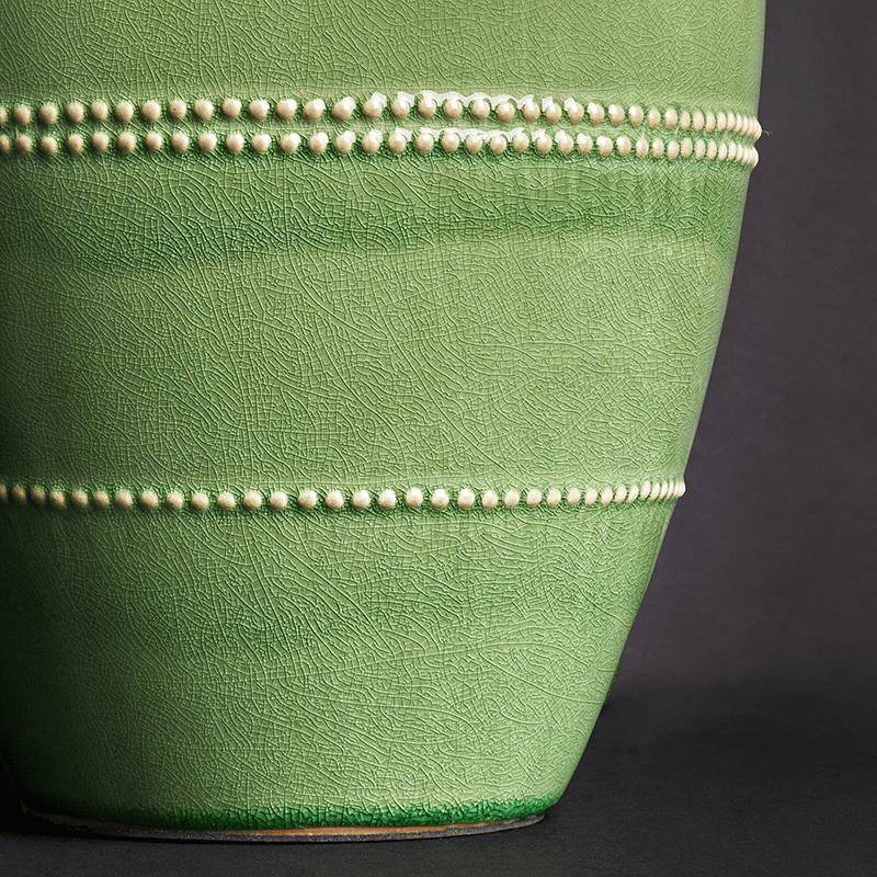 Ted Table Lamp Base Only, H39cm x W22cm, Green
