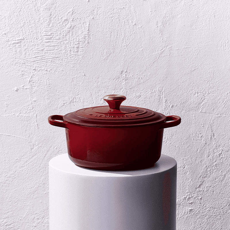 Signature Cast Iron Round Casserole, 28cm, Garnet