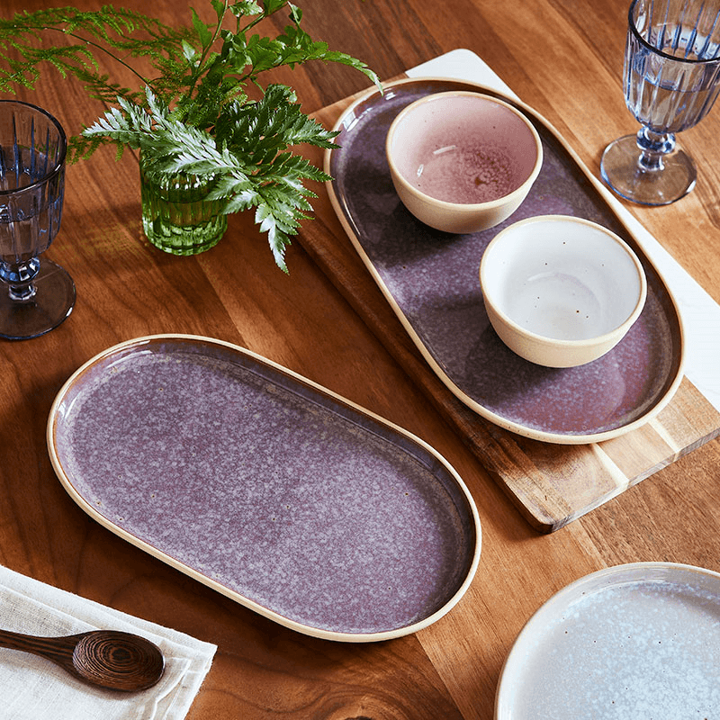 Minerals Oval Platter, L30.5 x W16cm, Amethyst