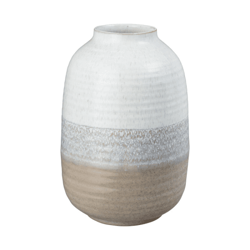Image showing the Kiln Large Barrel Vase, H26cm, Cream product.