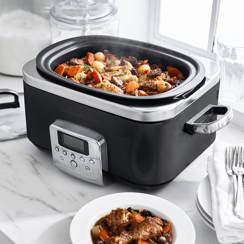 Non-Stick Slow Cooker, 6L, Black