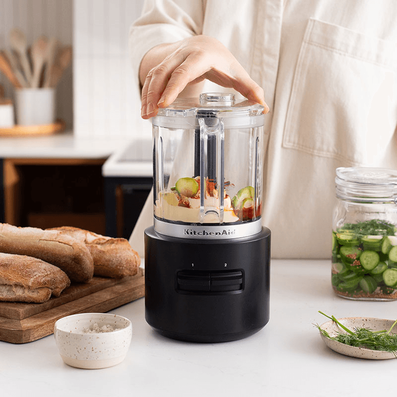 Cordless Food Chopper Battery Included, Matt Black