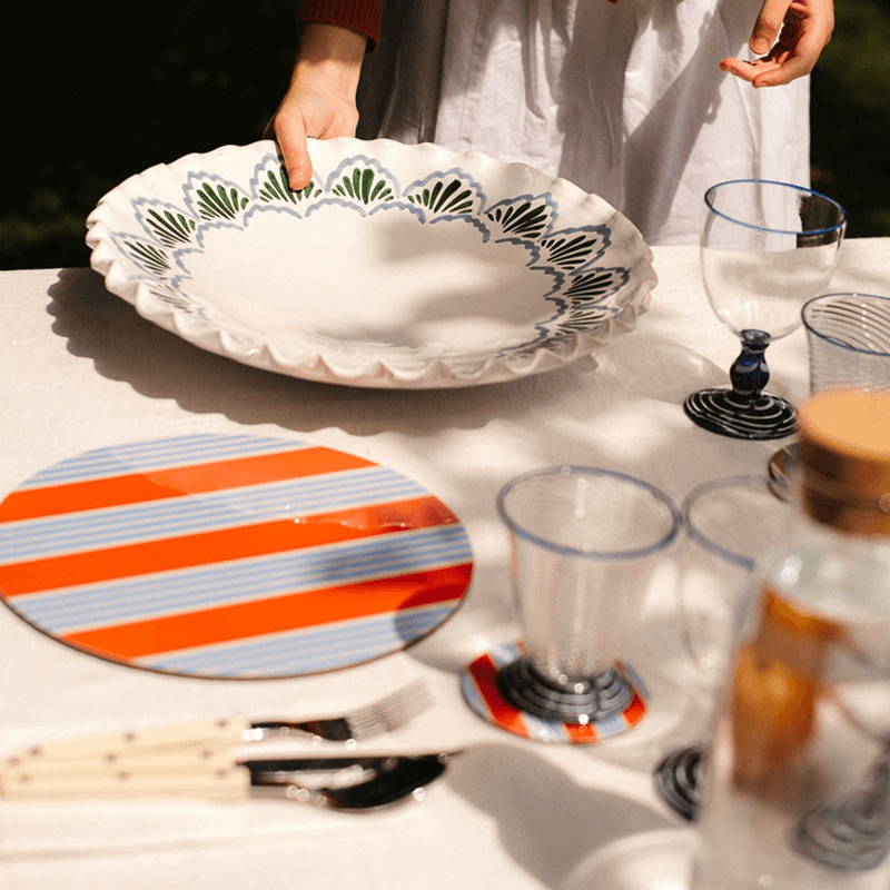 Amalfi Stripes Set of 6 Placemats, D29cm, Multi