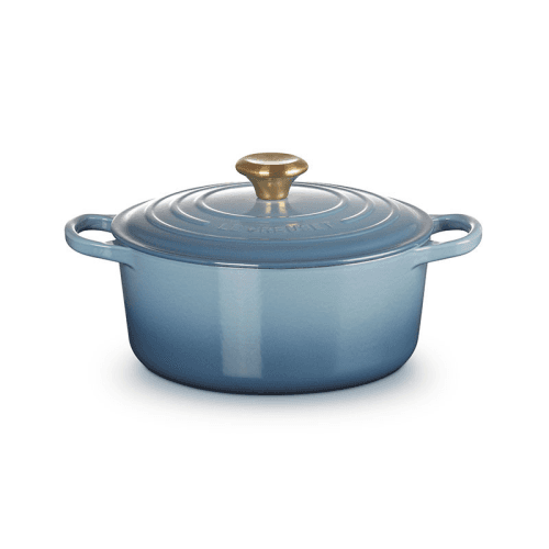 Image showing the Signature Cast Iron Round Casserole, 24cm, Chambray product.