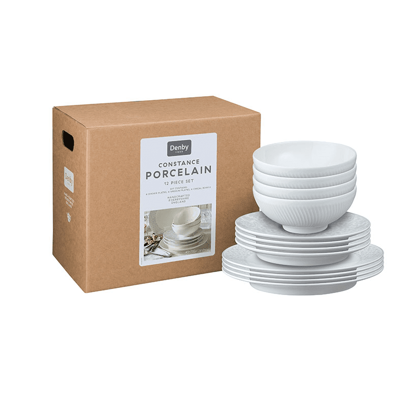 Constance 12  Piece Tableware Set, Grey