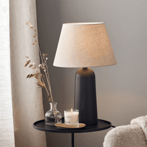 Image showing the Holbrook Table Lamp, H28cm, Black product.