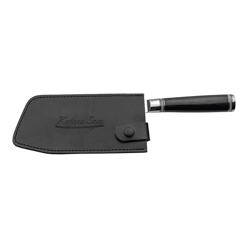 Katana Saya Pakkawood Chinese Chopper, 18cm Damascus Blade