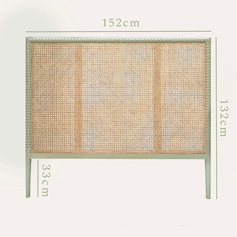 Pavillion King Size Wooden Headboard, Green