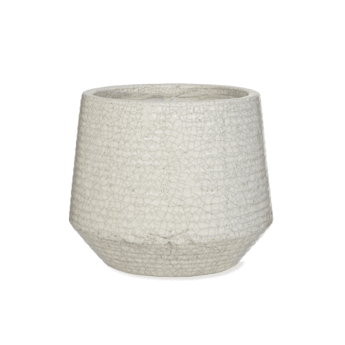Image showing the Ravello Ridged Pot, D25cm, White product.