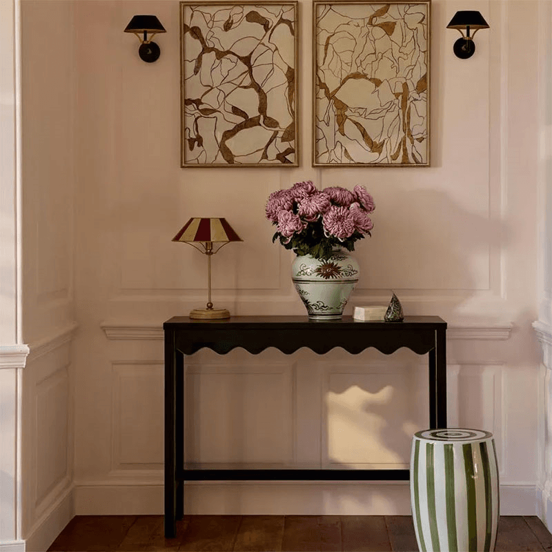 Talasa Console Table, Rubbed Black