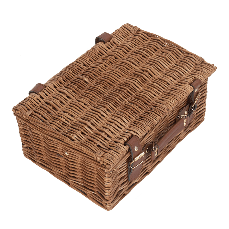 Tweed 2 Person Classic Picnic Hamper, Green
