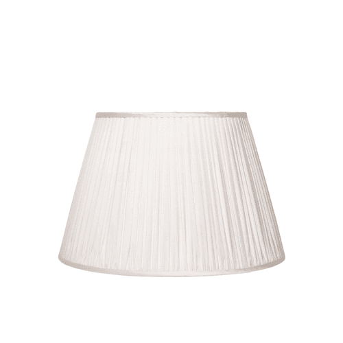 Image showing the Empire Gathered Silk Lampshade, Ivory, 40cm product.