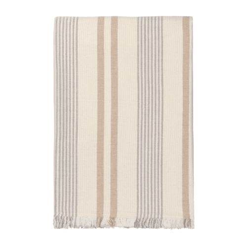 Image showing the Iris Throw, H215cm x W130cm, Beige/Grey product.