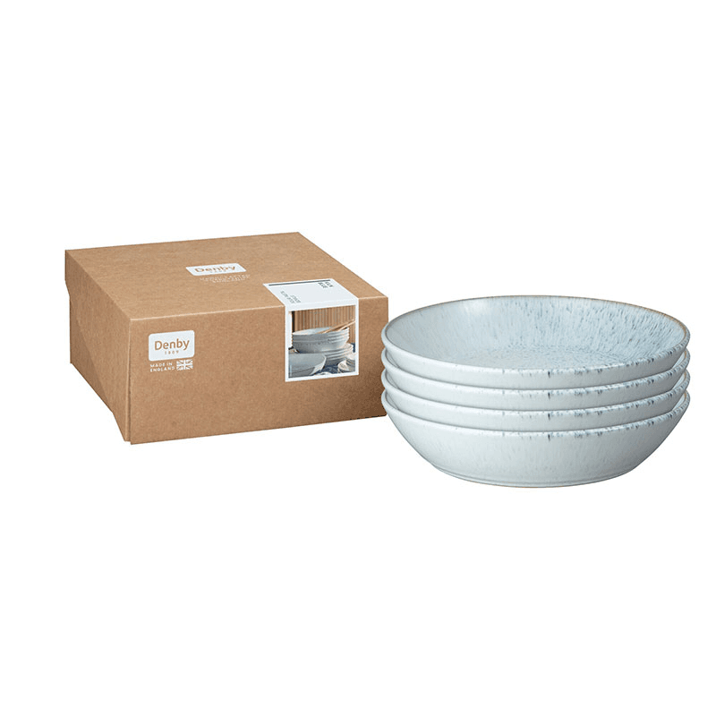 Kiln Blue Set of 4 Pasta Bowls, D22cm