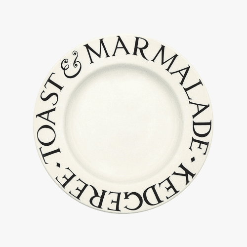 Image showing the Black Toast Toast & Marmalade Plate, D22cm, Cream product.
