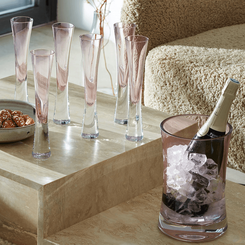 Moya Set of 2 Champagne Flutes, 170ml, Blush